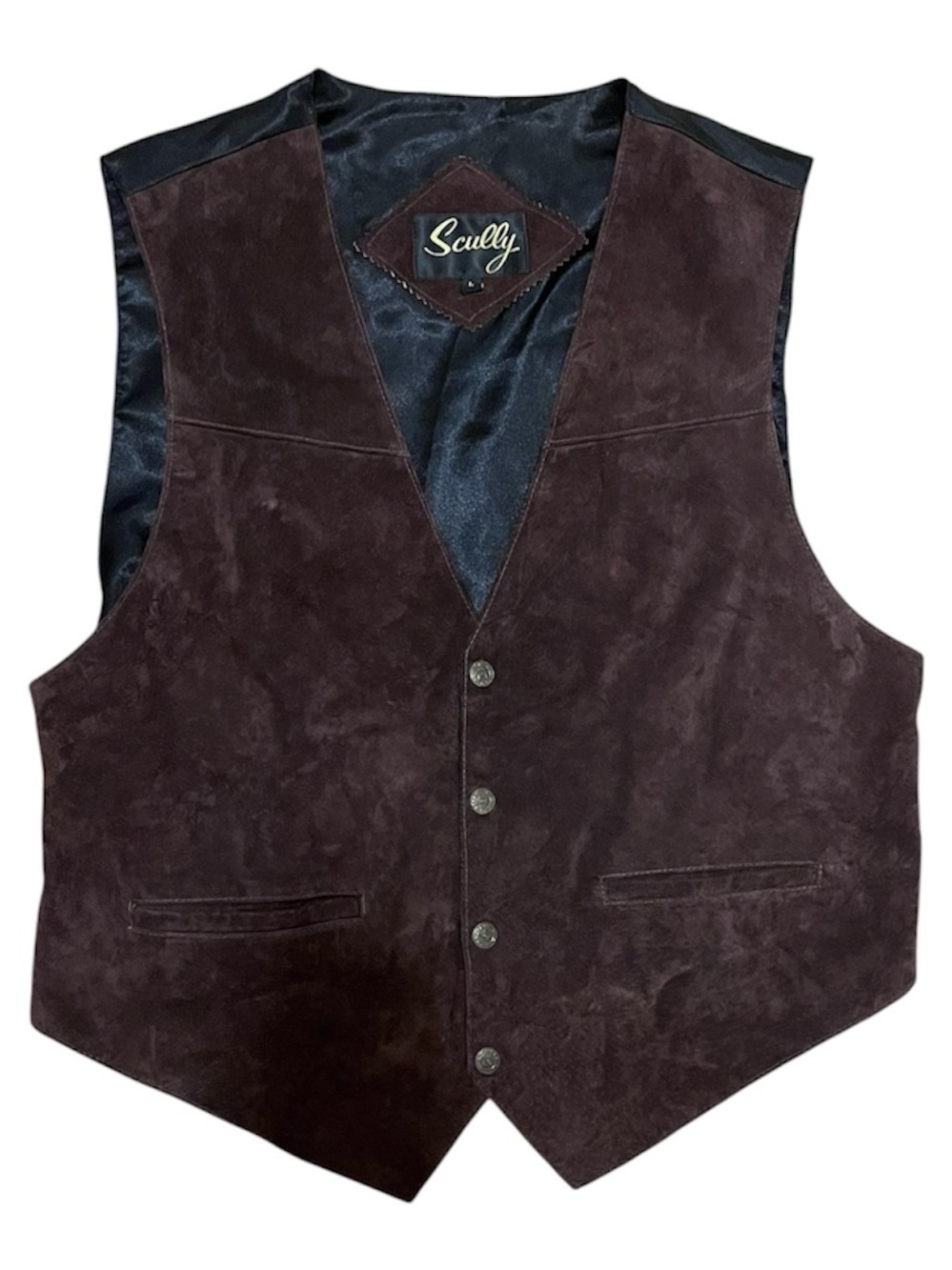 Scully Brown Suede Button Vest
